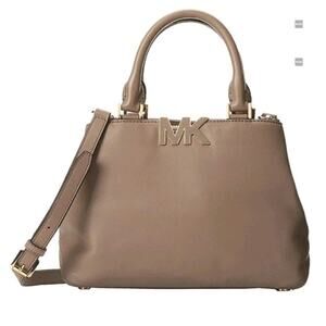 Michael Kors Florence Medium Satchel Shoulder Bag Dark Dune Brown